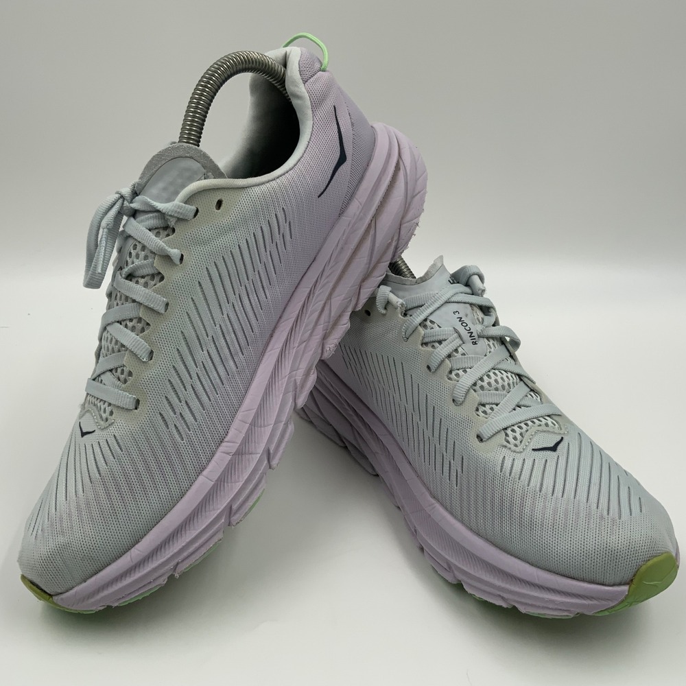 Hoka Rincon 3 Womens‎ Running Shoes Purple Grey Lavender Sneakers 1119396